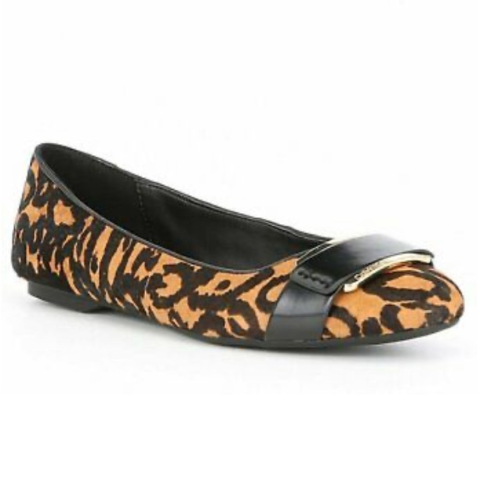 Calvin Klein Oneta Leopard Flats